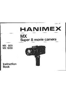 Hanimex MX 1000 manual. Camera Instructions.